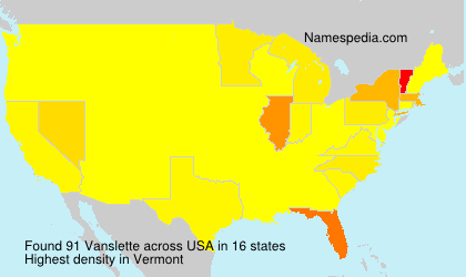 Surname Vanslette in USA Surname Vanslette in USA