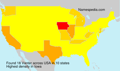 Surname Vanter in USA Surname Vanter in USA