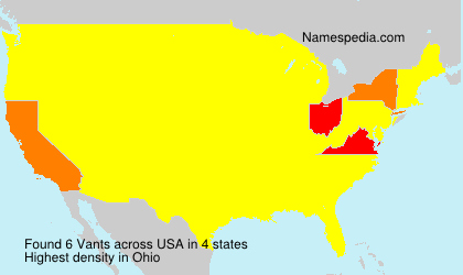 Surname Vants in USA Surname Vants in USA