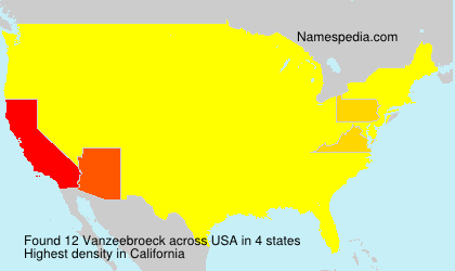 Surname Vanzeebroeck in USA Surname Vanzeebroeck in USA
