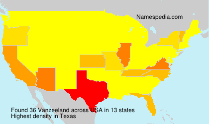 Surname Vanzeeland in USA Surname Vanzeeland in USA