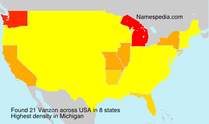 Surname Vanzon in USA Surname Vanzon in USA