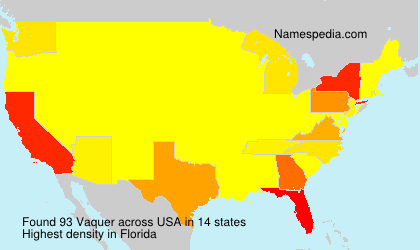 Surname Vaquer in USA Surname Vaquer in USA