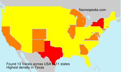 Surname Varala in USA Surname Varala in USA