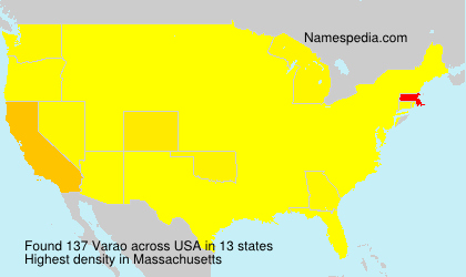 Surname Varao in USA Surname Varao in USA