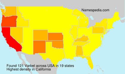 Surname Varbel in USA Surname Varbel in USA