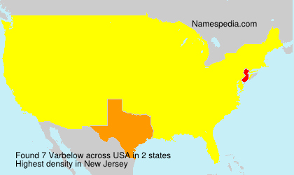 Surname Varbelow in USA Surname Varbelow in USA