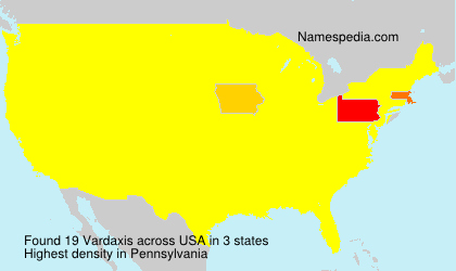 Surname Vardaxis in USA Surname Vardaxis in USA