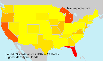 Surname Varde in USA Surname Varde in USA