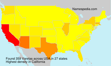 Surname Varelas in USA Surname Varelas in USA