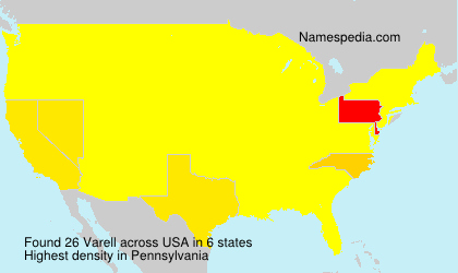 Surname Varell in USA Surname Varell in USA