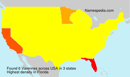 Surname Varennes in USA Surname Varennes in USA