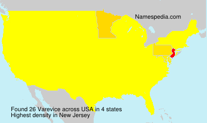 Surname Varevice in USA Surname Varevice in USA