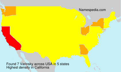 Surname Varinsky in USA Surname Varinsky in USA