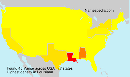 Surname Varise in USA Surname Varise in USA