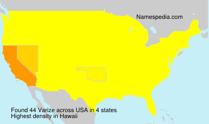 Surname Varize in USA Surname Varize in USA