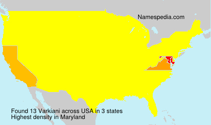 Surname Varkiani in USA Surname Varkiani in USA