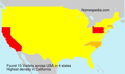 Surname Varleta in USA Surname Varleta in USA