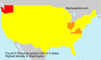 Surname Varouhas in USA Surname Varouhas in USA
