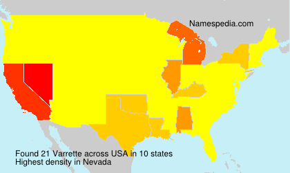 Surname Varrette in USA Surname Varrette in USA