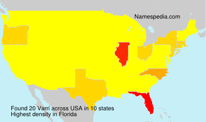 Surname Varri in USA Surname Varri in USA