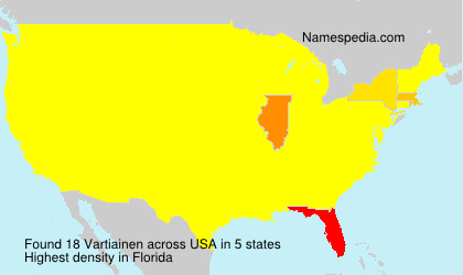 Surname Vartiainen in USA Surname Vartiainen in USA