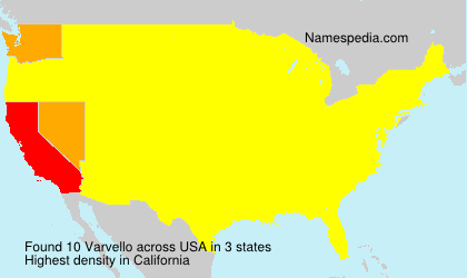 Surname Varvello in USA Surname Varvello in USA