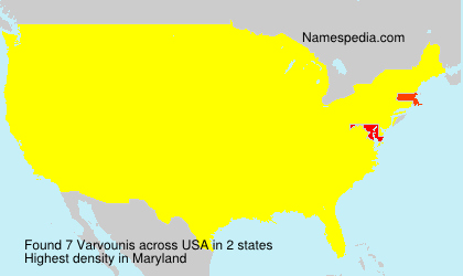 Surname Varvounis in USA Surname Varvounis in USA