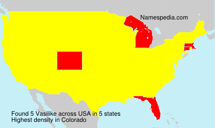 Surname Vasilike in USA Surname Vasilike in USA