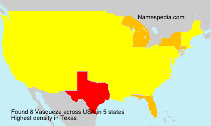Surname Vasqueze in USA Surname Vasqueze in USA