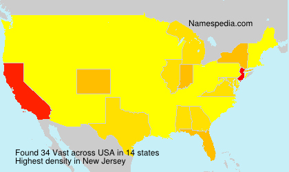 Surname Vast in USA Surname Vast in USA