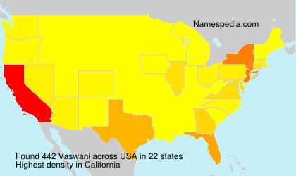 Surname Vaswani in USA Surname Vaswani in USA