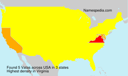 Surname Vatas in USA Surname Vatas in USA