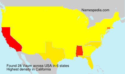 Surname Vaum in USA Surname Vaum in USA