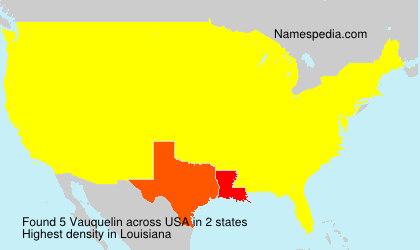 Surname Vauquelin in USA Surname Vauquelin in USA
