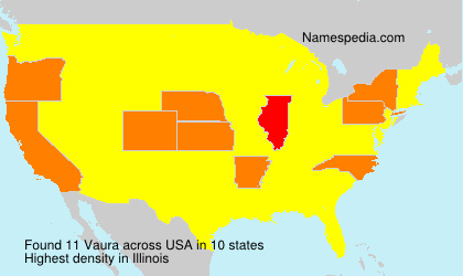 Surname Vaura in USA