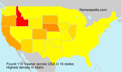 Surname Vawser in USA Surname Vawser in USA