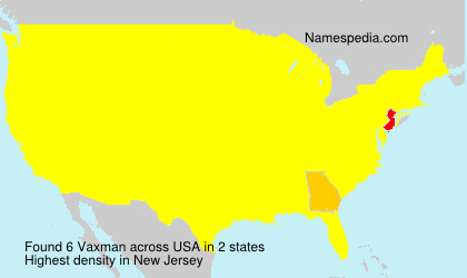 Surname Vaxman in USA Surname Vaxman in USA