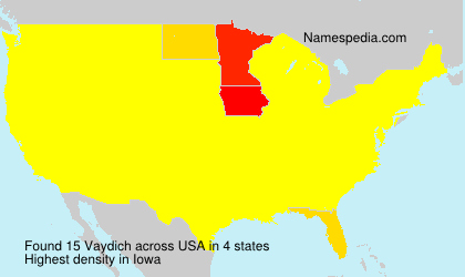 Surname Vaydich in USA Surname Vaydich in USA