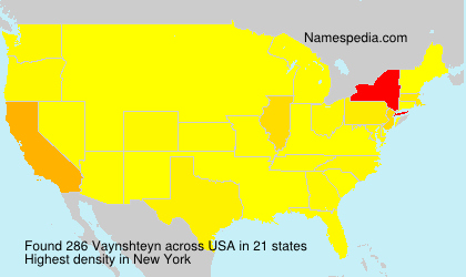 Surname Vaynshteyn in USA Surname Vaynshteyn in USA