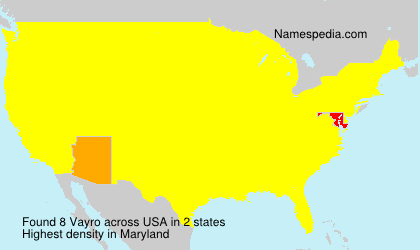 Surname Vayro in USA Surname Vayro in USA