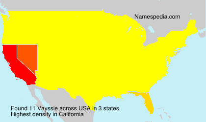 Surname Vayssie in USA Surname Vayssie in USA