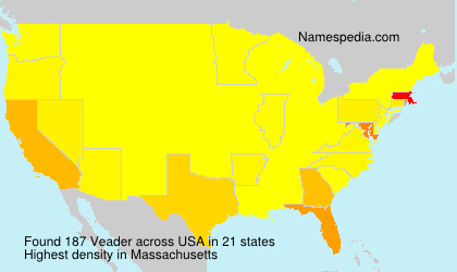 Surname Veader in USA Surname Veader in USA