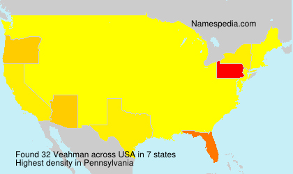 Surname Veahman in USA Surname Veahman in USA