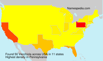 Surname Vecchiola in USA Surname Vecchiola in USA
