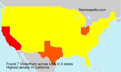 Surname Vedartham in USA Surname Vedartham in USA
