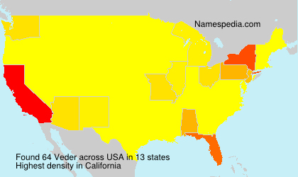 Surname Veder in USA Surname Veder in USA