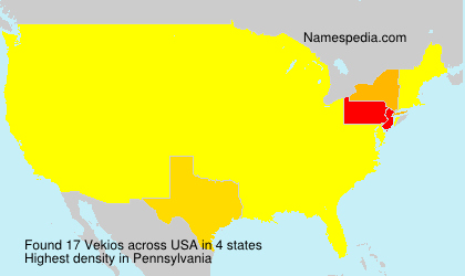 Surname Vekios in USA Surname Vekios in USA