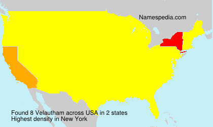Surname Velautham in USA