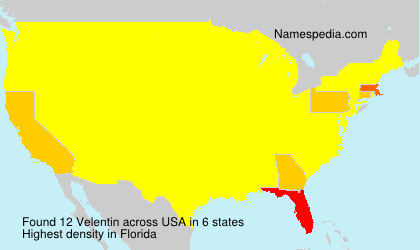 Surname Velentin in USA Surname Velentin in USA